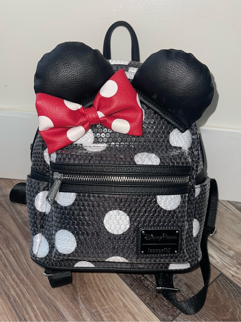 Disney & Loungefly Minnie Mouse Sequined Dot Mini Backpack